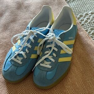 adidas Gazelle Blue and Yellow Sneakers